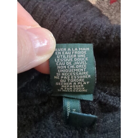 Ralph Lauren LRL Jeans Co Southwestern Sweater 80% Lambswool Zip Shawl Sz M - Picture 12 of 13